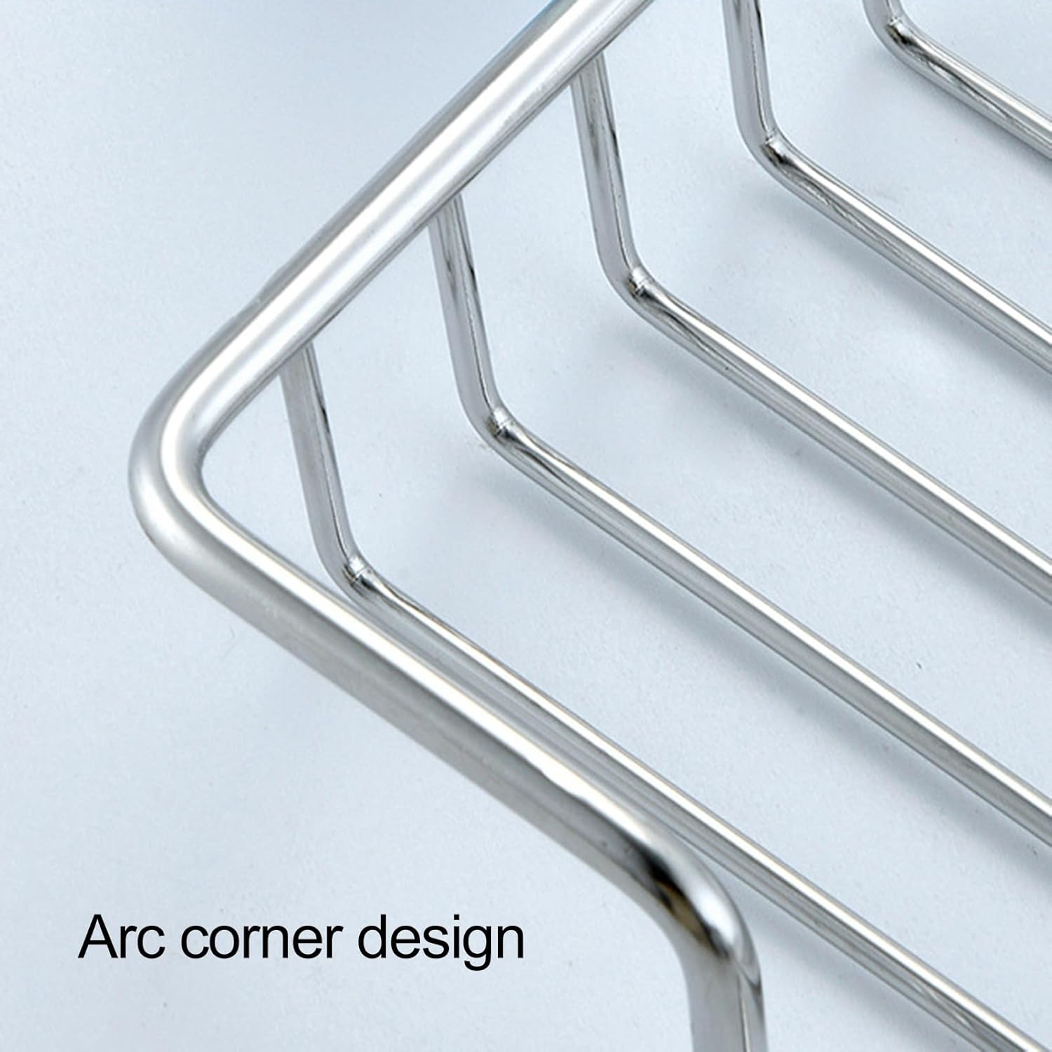 Stainless Steel Soap Holder with Drainage and Anti-Slip Design
