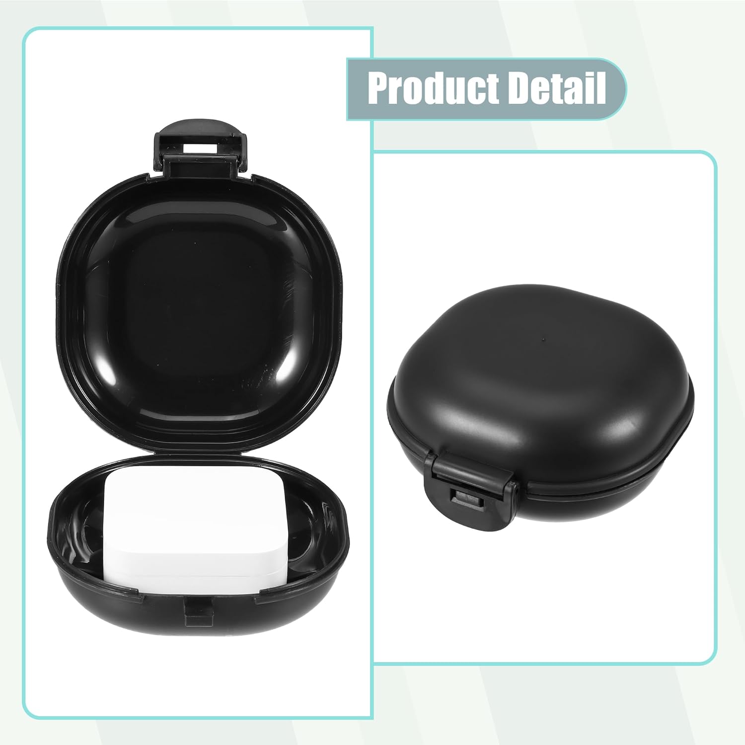 VOCOSTE Travel Soap Dish with Lock and Cover Black