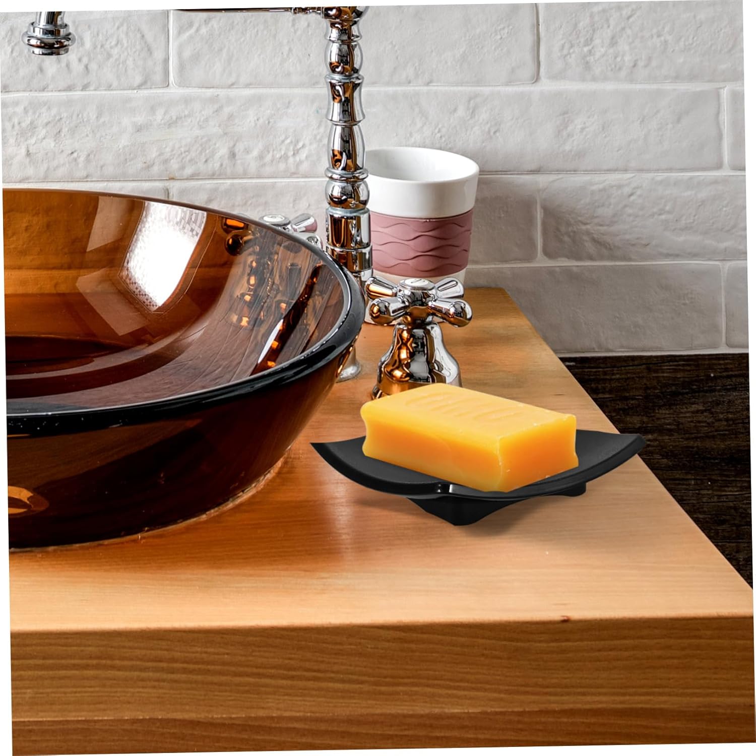 Cabilock Elegant Soap Holder Indoor Sturdy ABS Bathroom Dish