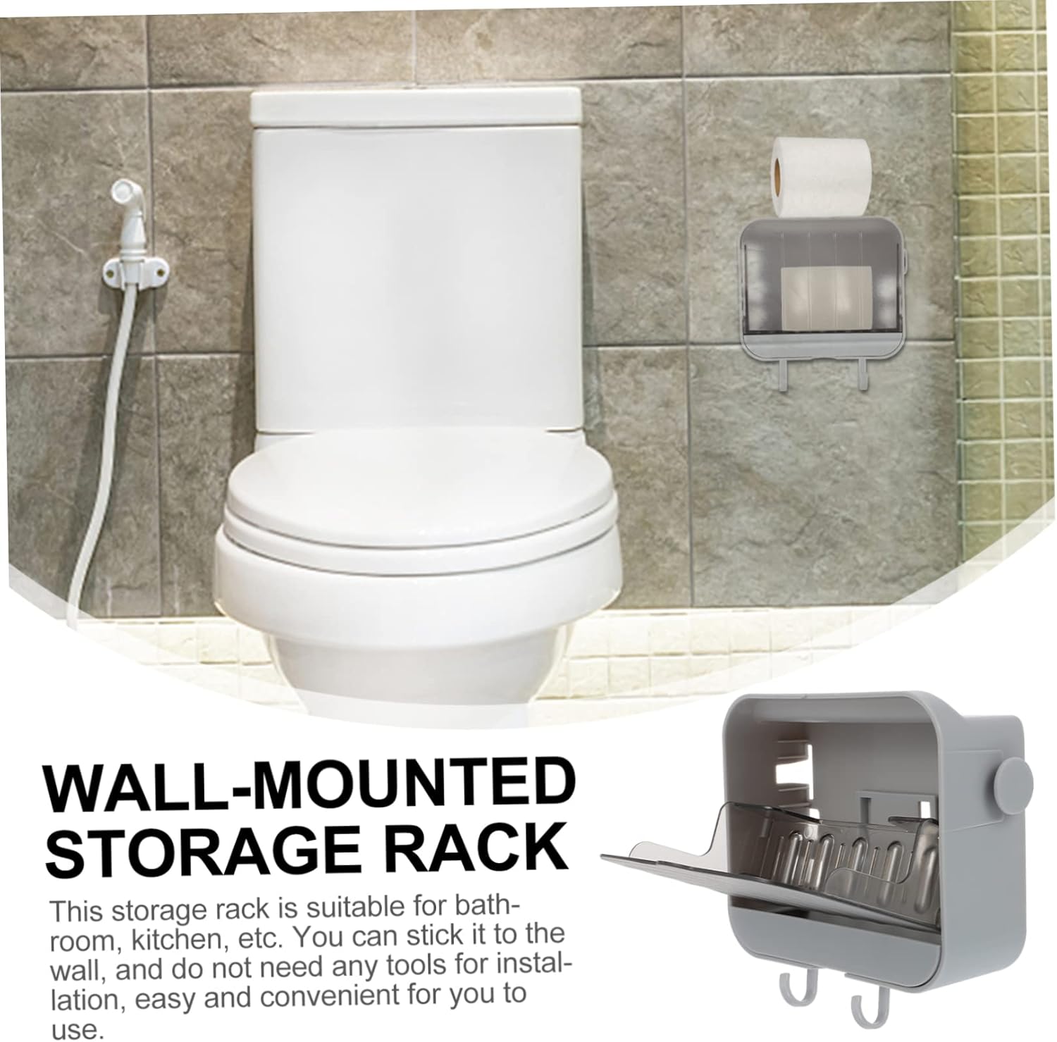 Zerodeko 2 Hooks Wall-Mounted Soap Dish 1