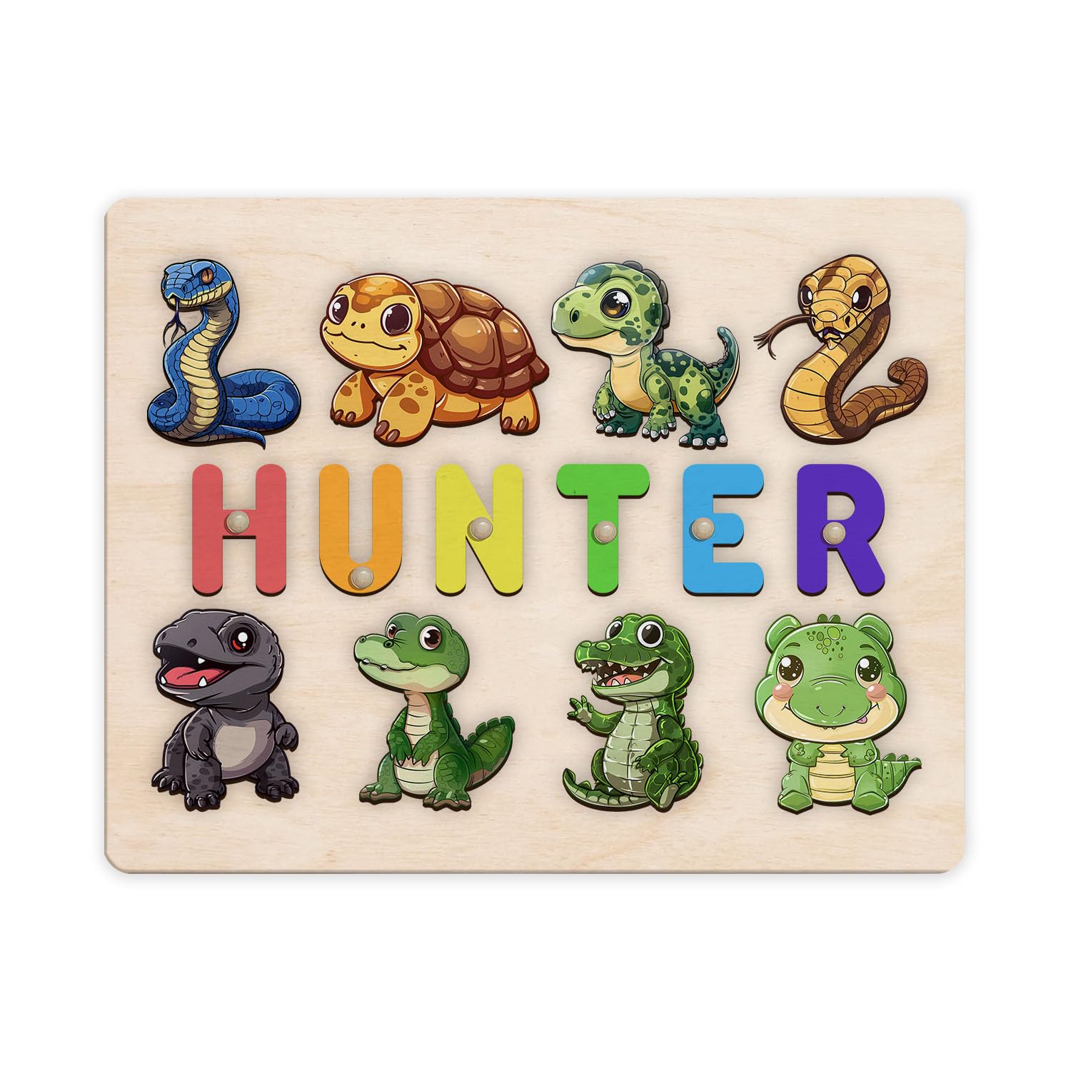 Personalized Wooden Name Puzzle for Kids Montessori Toy 1