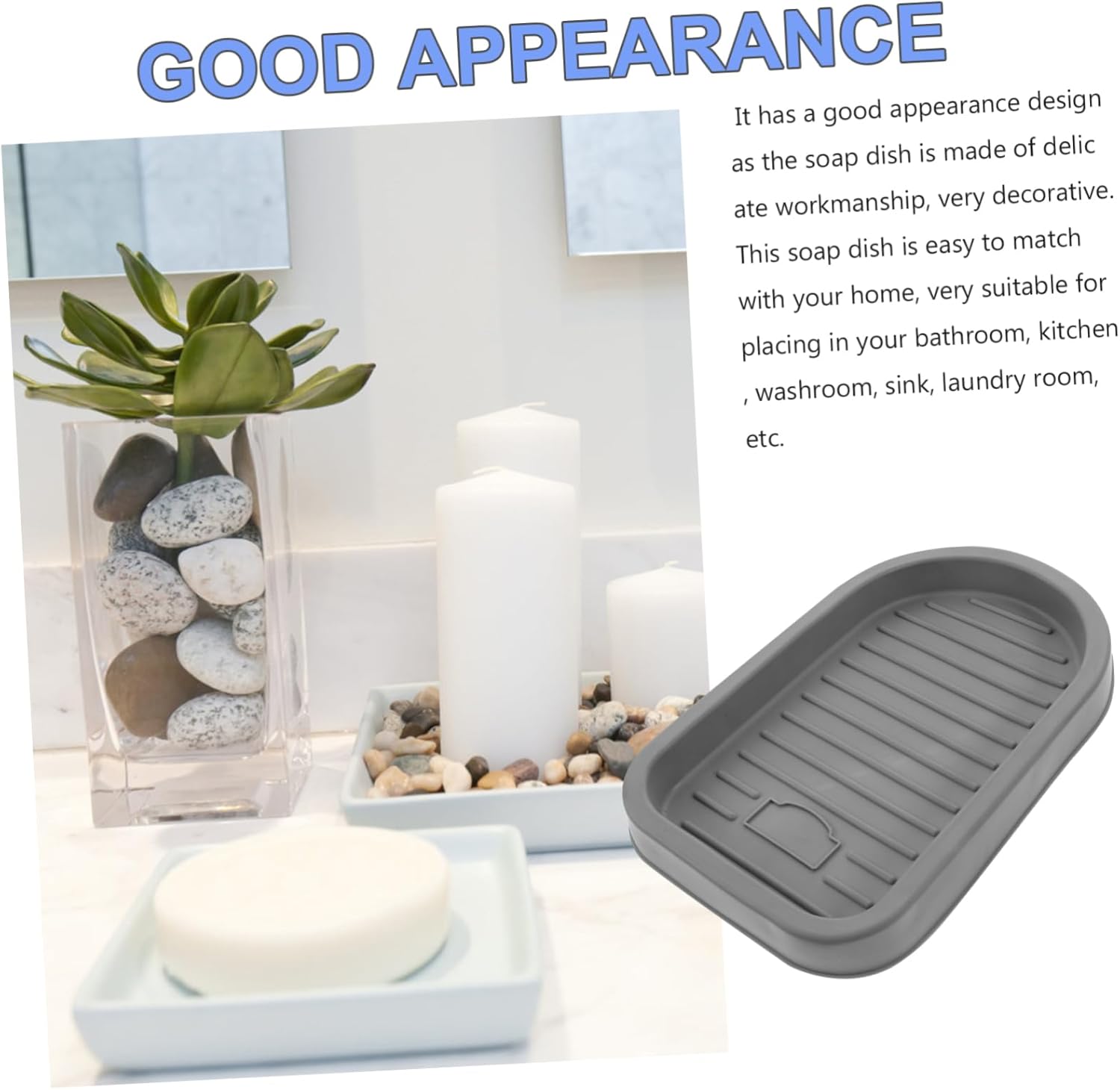 Multi-Purpose Draining Soap Dish Holder for Kitchen and Bathroom