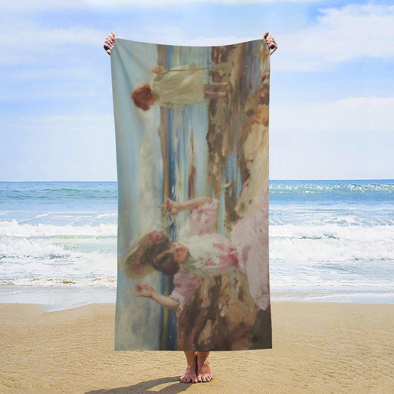 AMEIZHUB Large Beach Towel Quick Dry