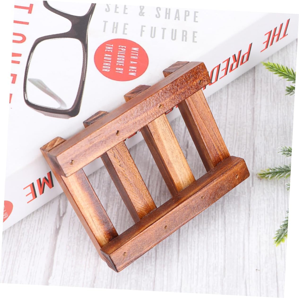 DRESSOOS Wooden Soap Holder Retro Design for Bathroom