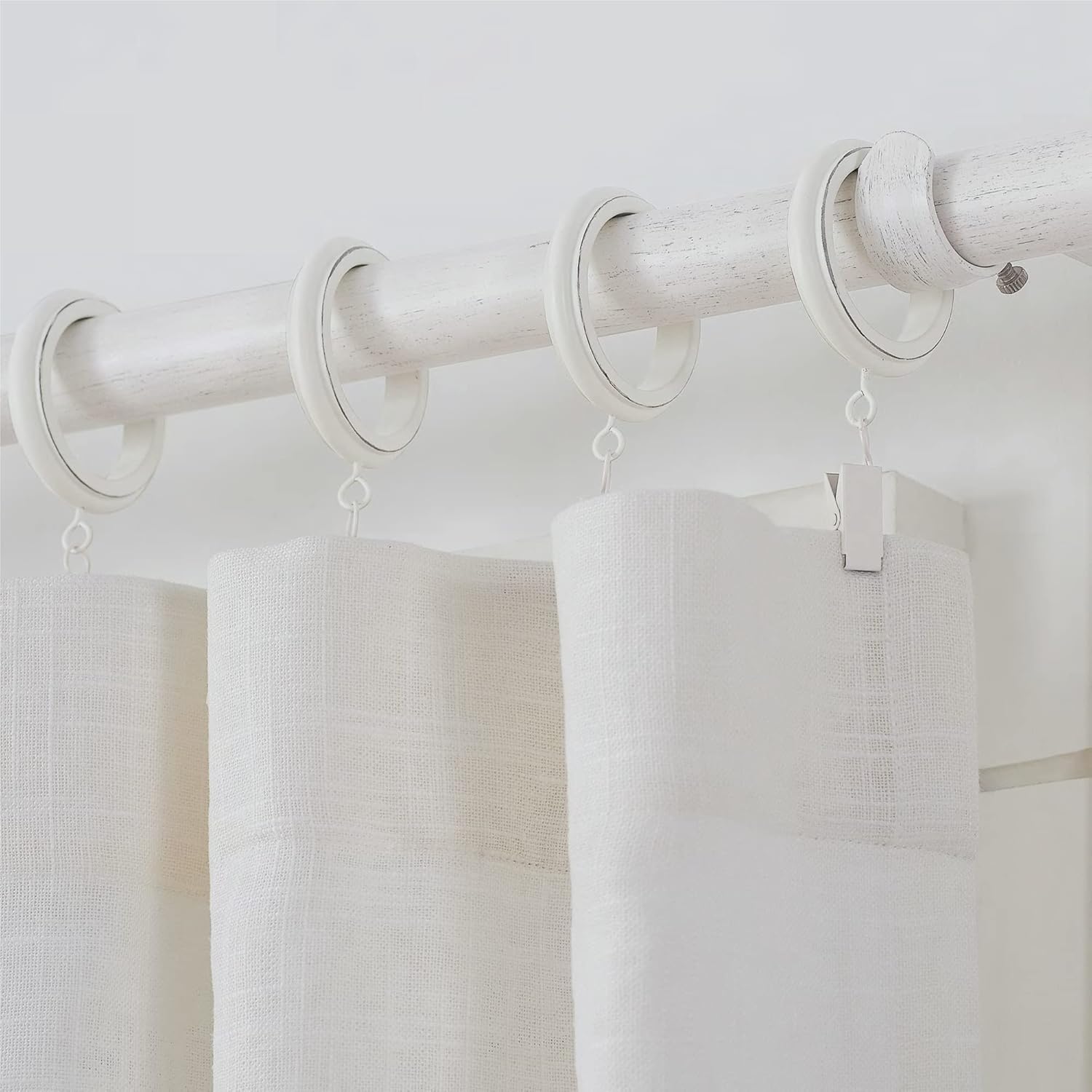 MODE Farmhouse Curtain Clip Rings Set of 14