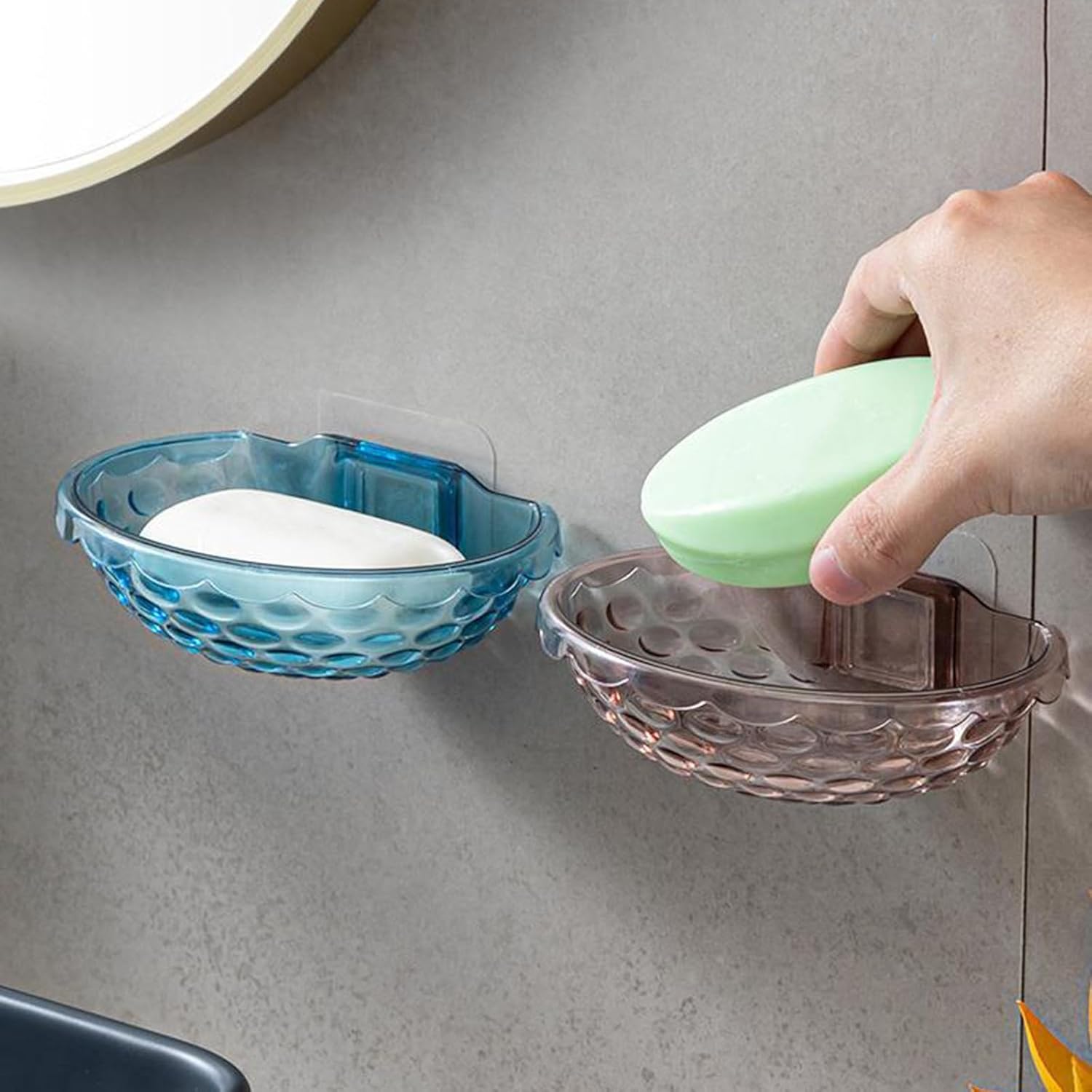 Wall Mount Soap Holder with Acrylic Dish for Bathroom
