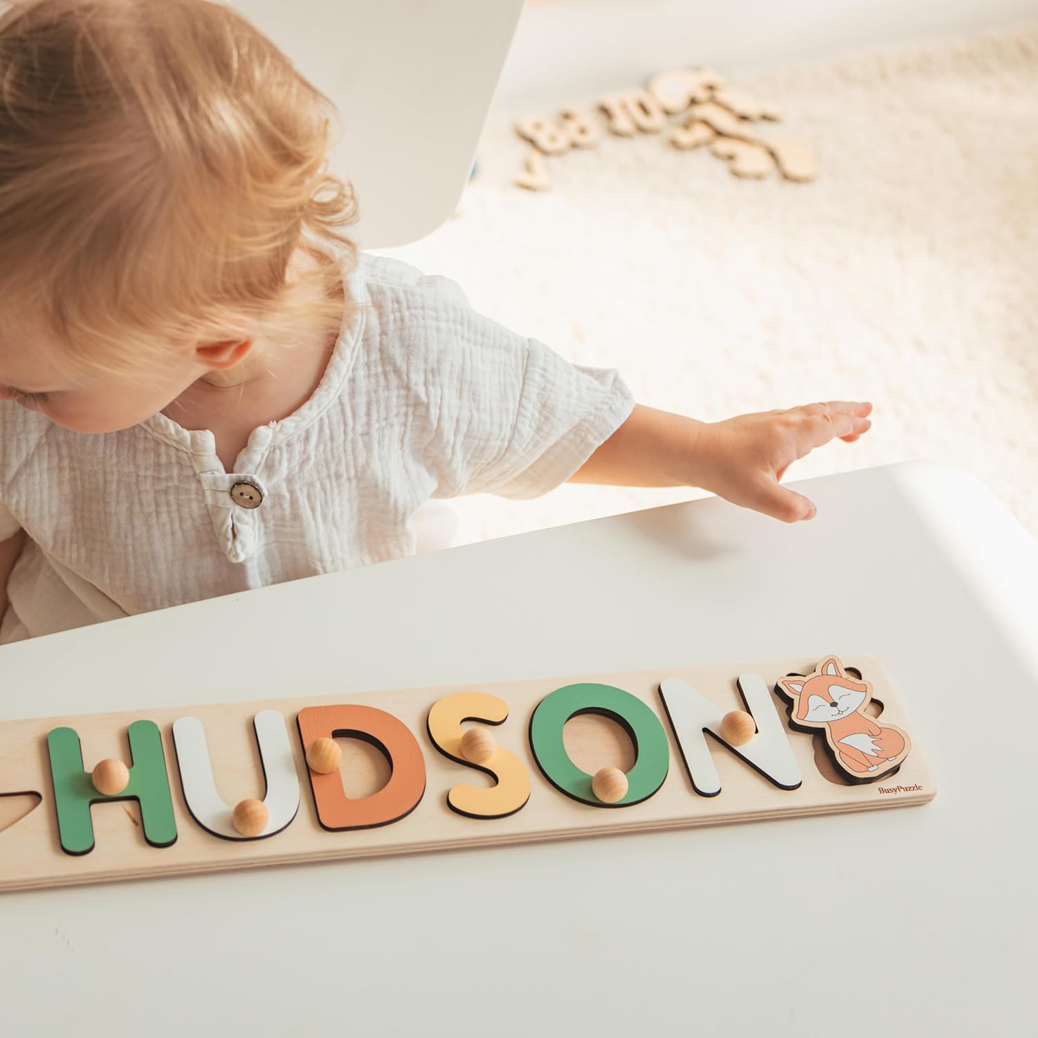 Personalized Wooden Name Puzzle for Toddlers