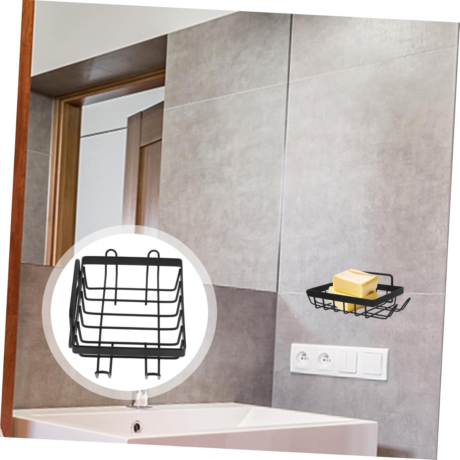 Wall Mounted Soap Dish with Drainage Design