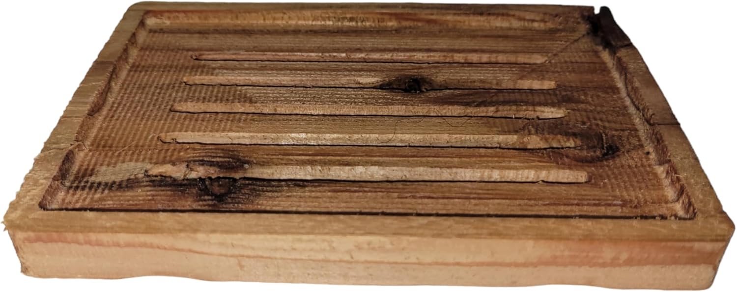 Hand-Made Cedar Soap Dish Rectangle Natural