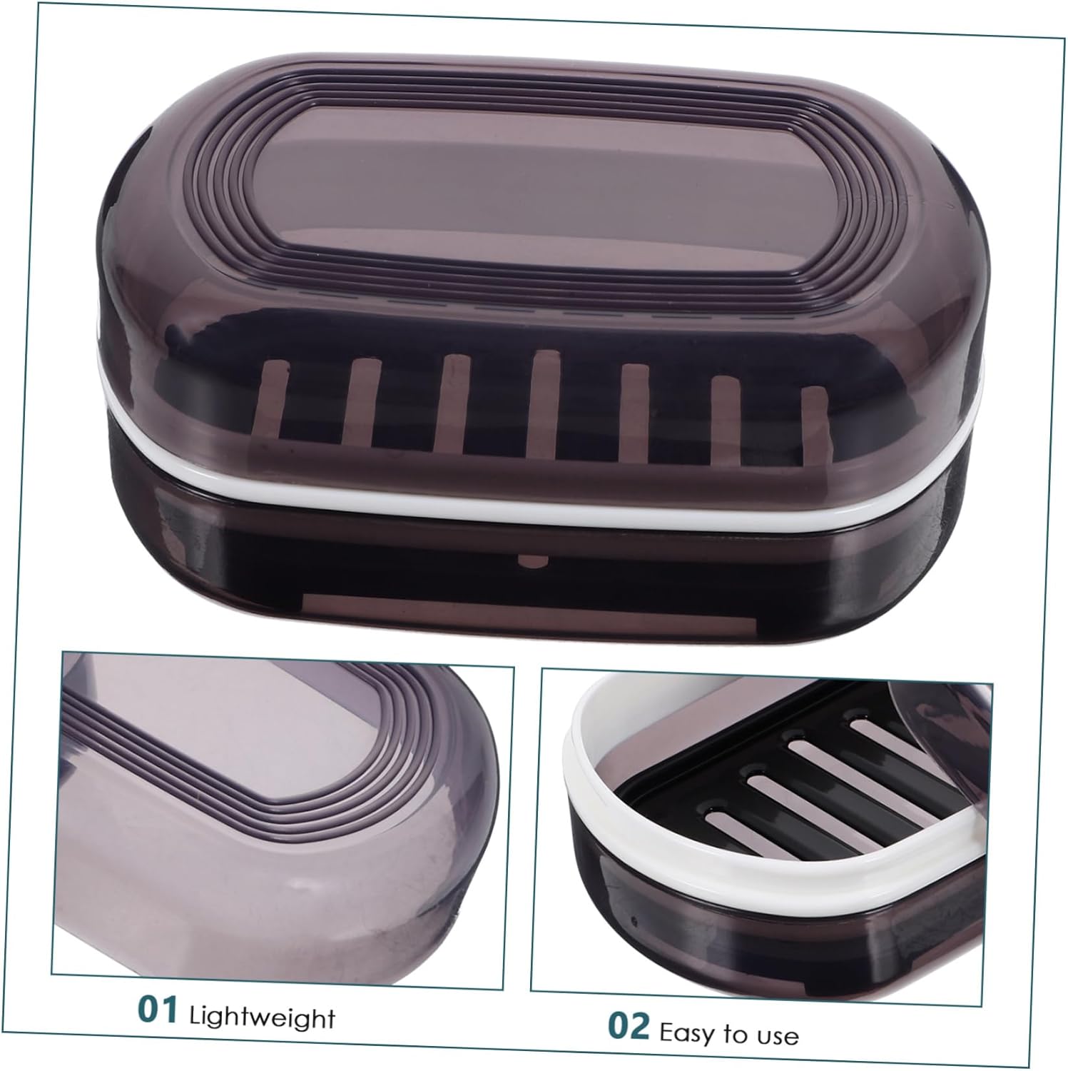 BRIGHTFUFU Travel Soap Container with Lid