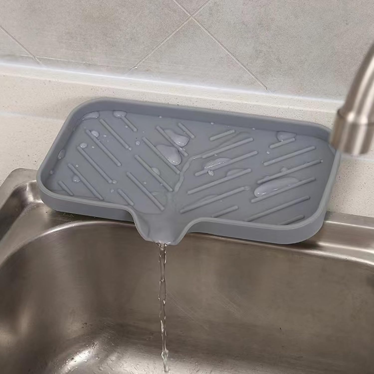 Durable Silicone Soap Dish with Drain Spout
