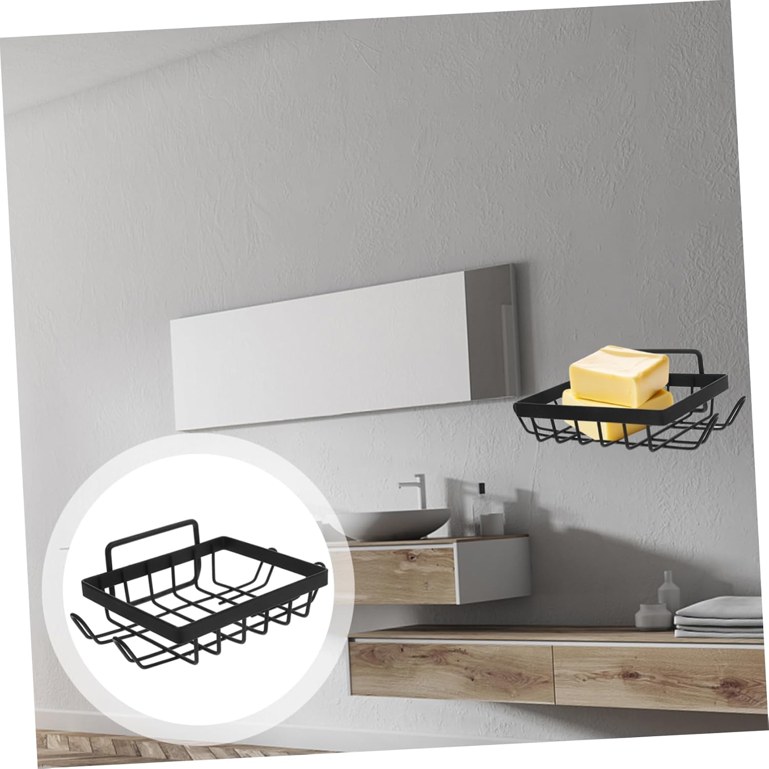 Wall Mounted Soap Dish with Drainage Design