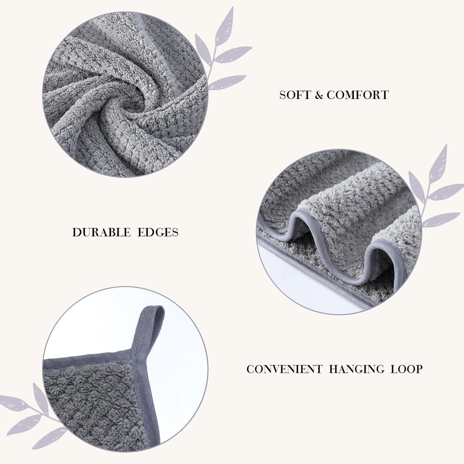 MaopaoBeauty 35x70 Extra Large Towel Set of 4