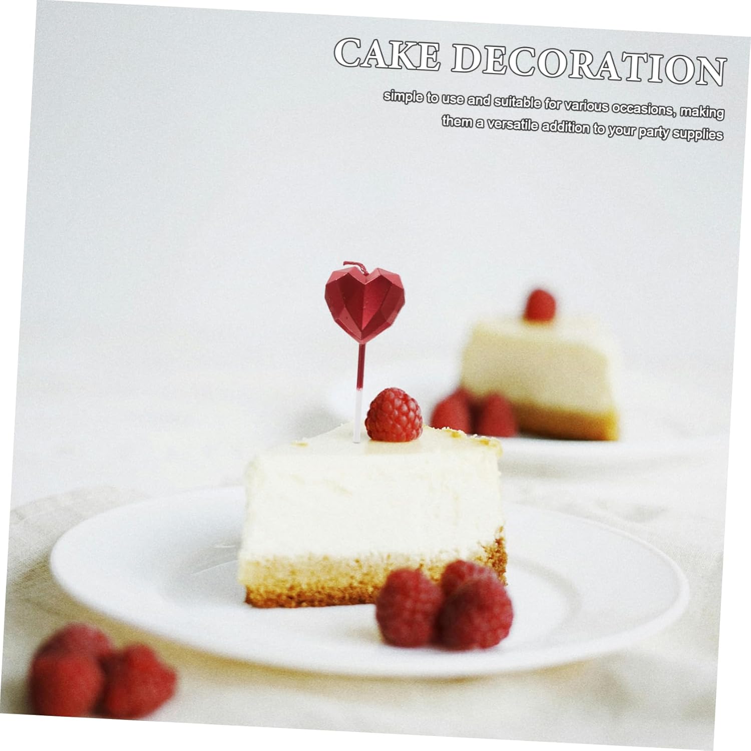 HOLIDYOYO 8pcs Heart Shaped Birthday Candles
