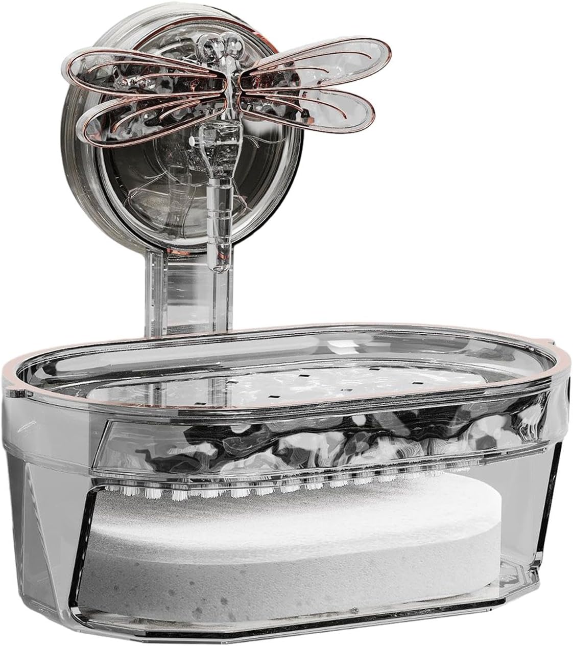 Suction Cup Soap Holder with Drainage Gray 1