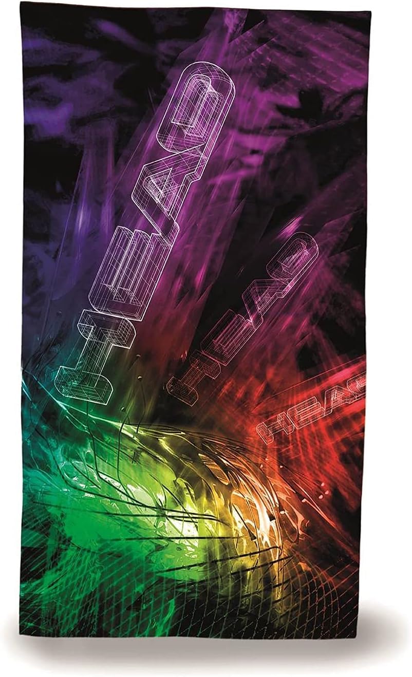 Abstract Rainbow Smooth Flat Microfiber Beach Towel 1