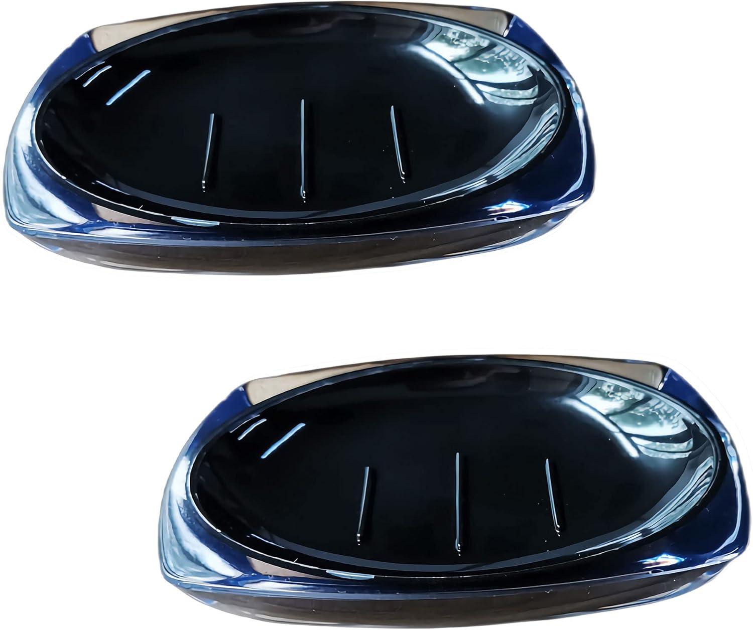 YOSXICC 2PCS Soap Dish Transparent Color