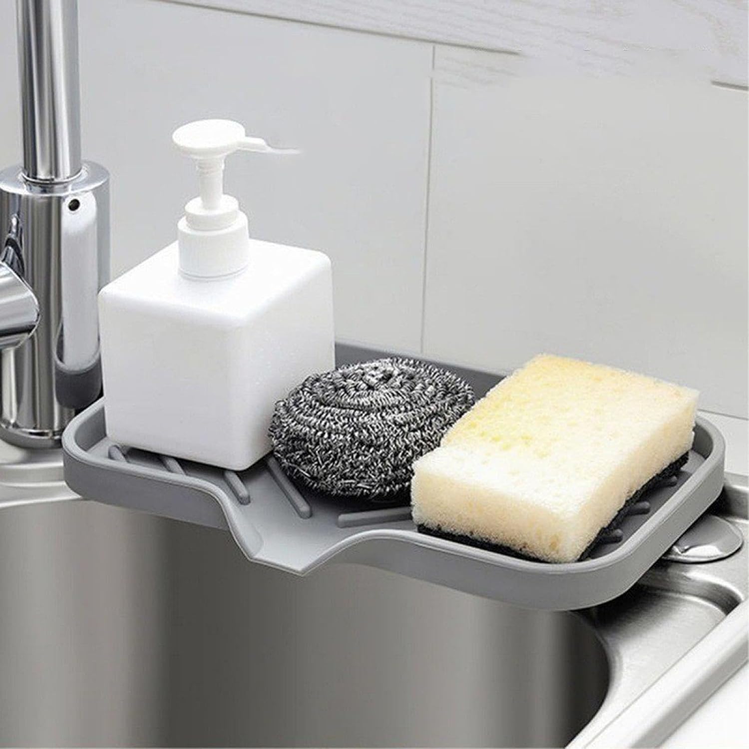 Silicone Soap Dish with Drain for Bathroom and Kitchen Use 1