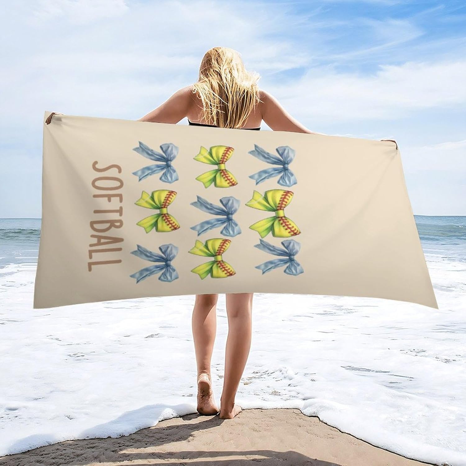 Soft Fluffy Oversized Beach Towel 32x64 Inch Microfiber