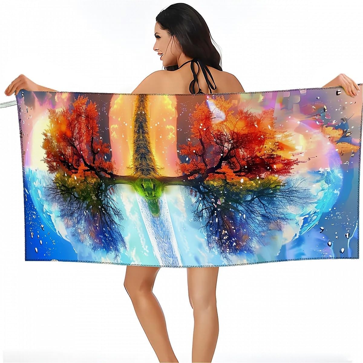 Life of Tree Fluffy Oversized Beach Towels 32x64 Inch