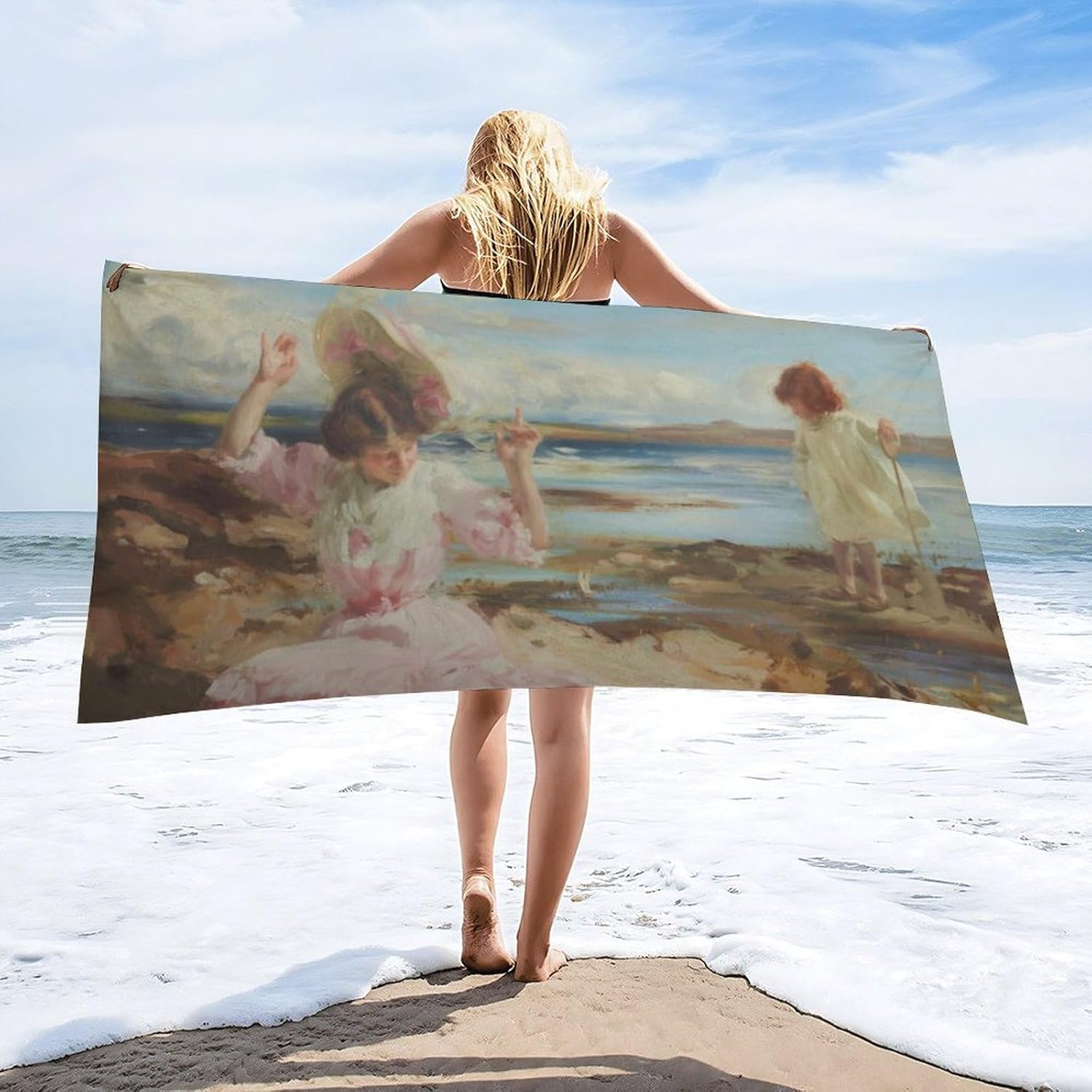 AMEIZHUB Large Beach Towel Quick Dry