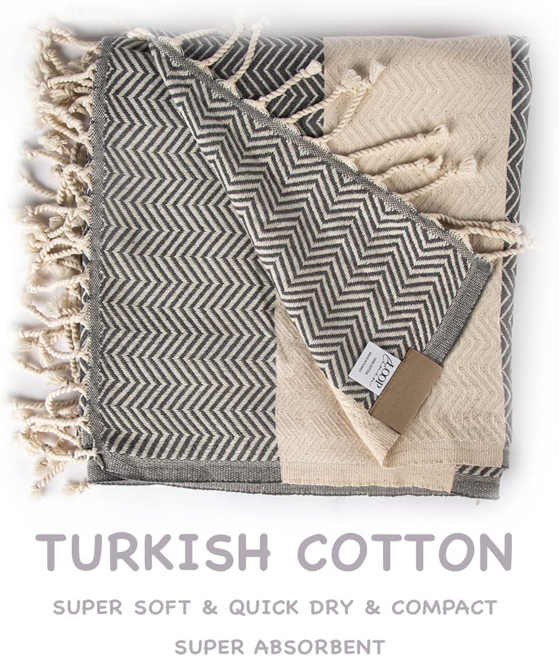 Loop Linen Cotton Beach Towel - Super Gift Multi-Purpose Large Size