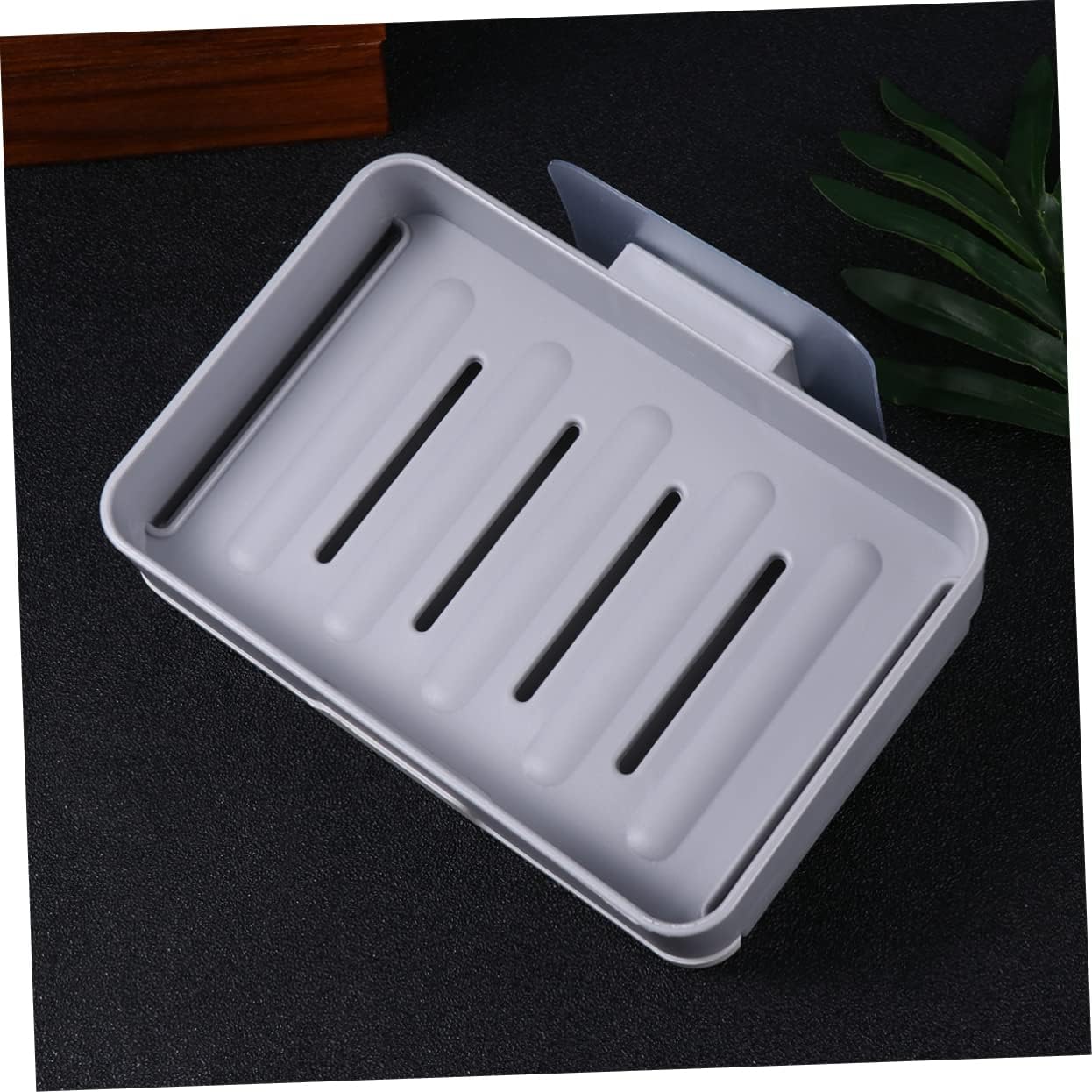 Wall-Mounted Soap Holder Dark Grey Single Layer