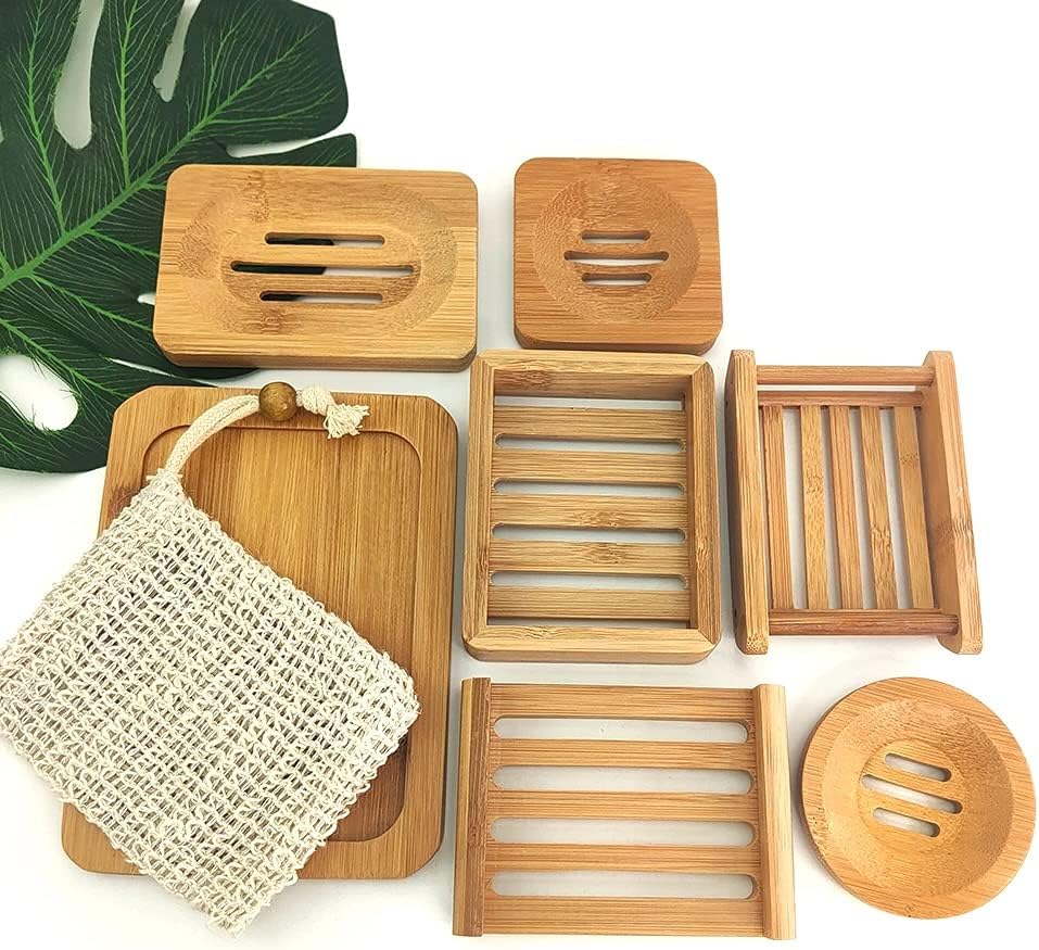 HUKK Bamboo Soap Dish with Drainage and Style