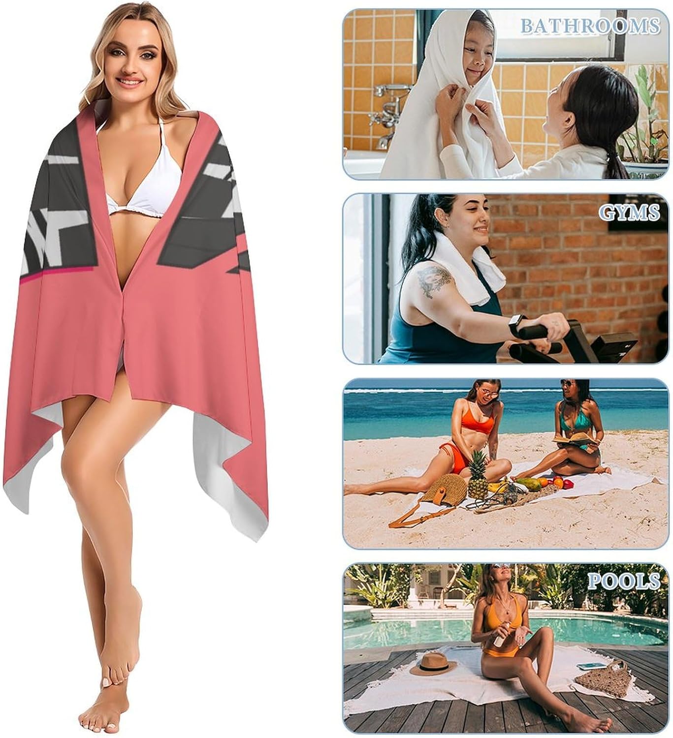 AMEIZHUB Anime Girl Beach Towel