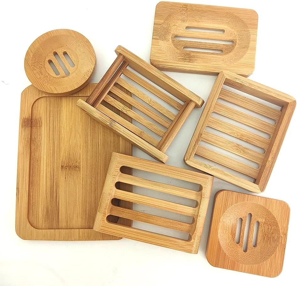 HUKK Bamboo Soap Dish with Drainage and Style