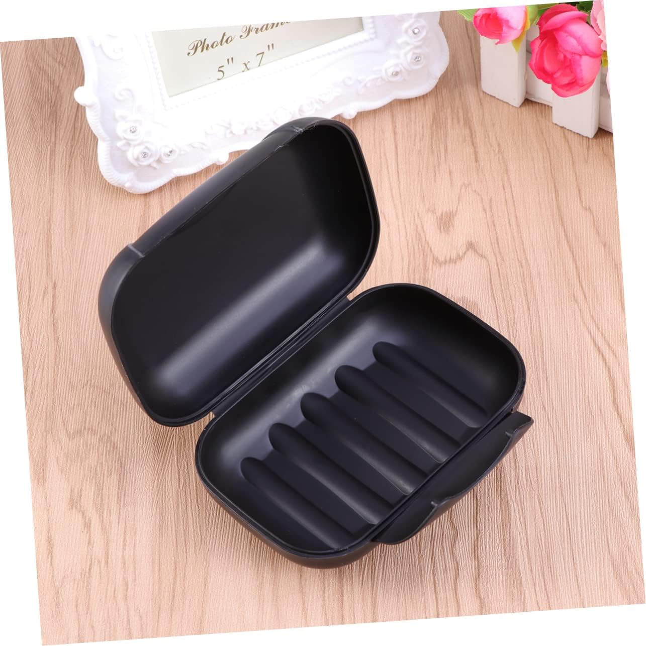 Cabilock Portable Soap Dish with Lock for Travel Hiking Camping Black