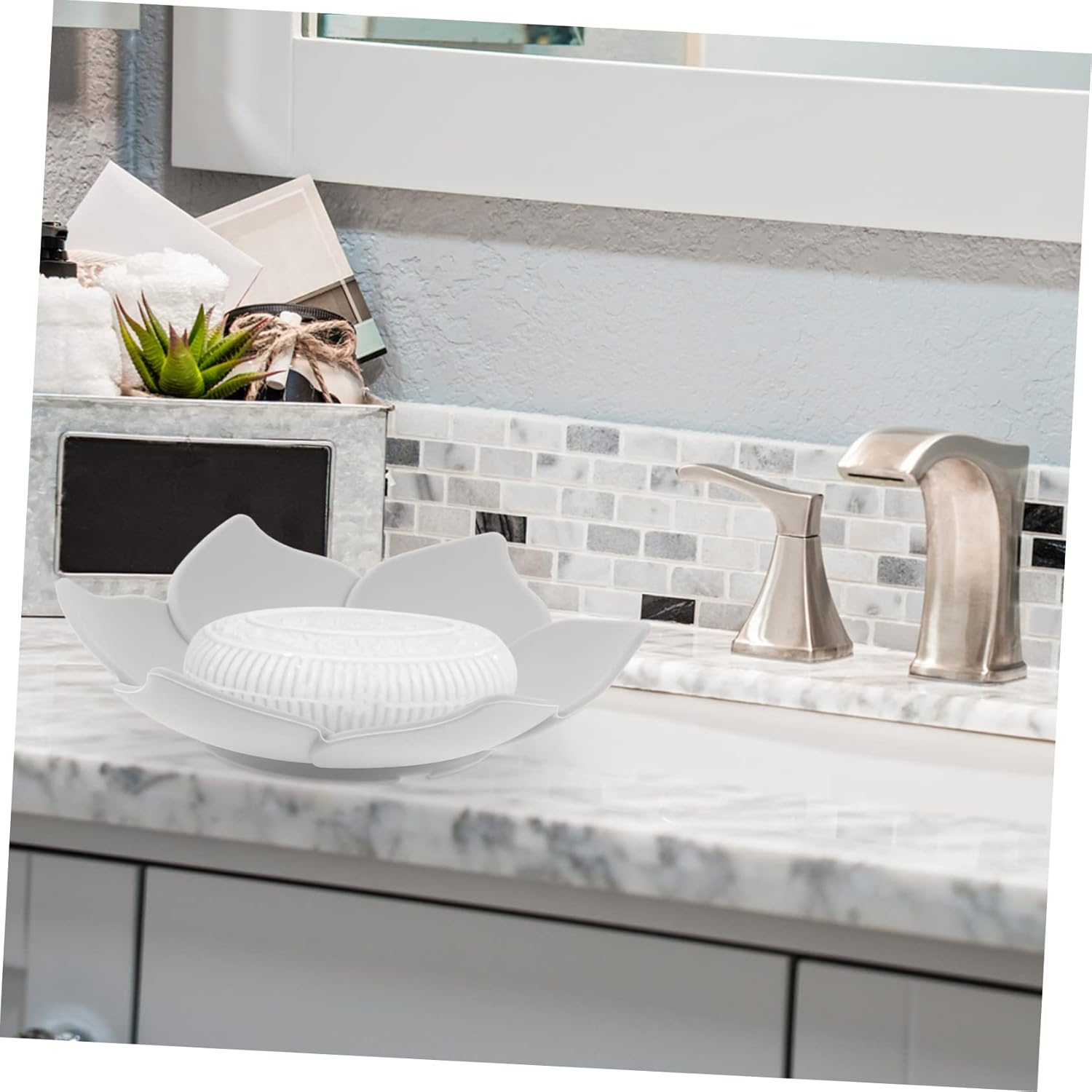 Healifty Flower Shaped Soap Holder 2Pcs