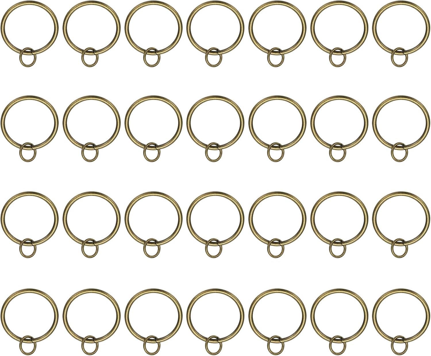 PATIKIL 28 Pcs Bronze Metal Curtain Rings with Eyelets