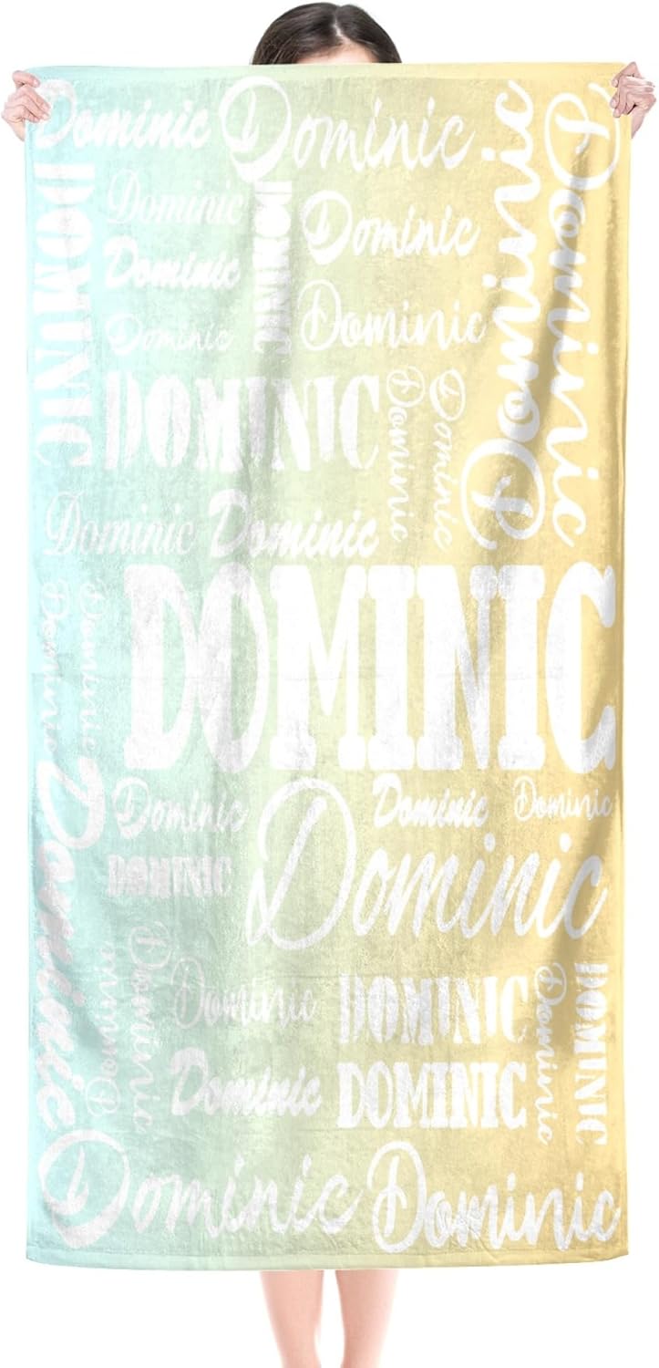 Custom Beach Towel with Name - Personalized for All Ages