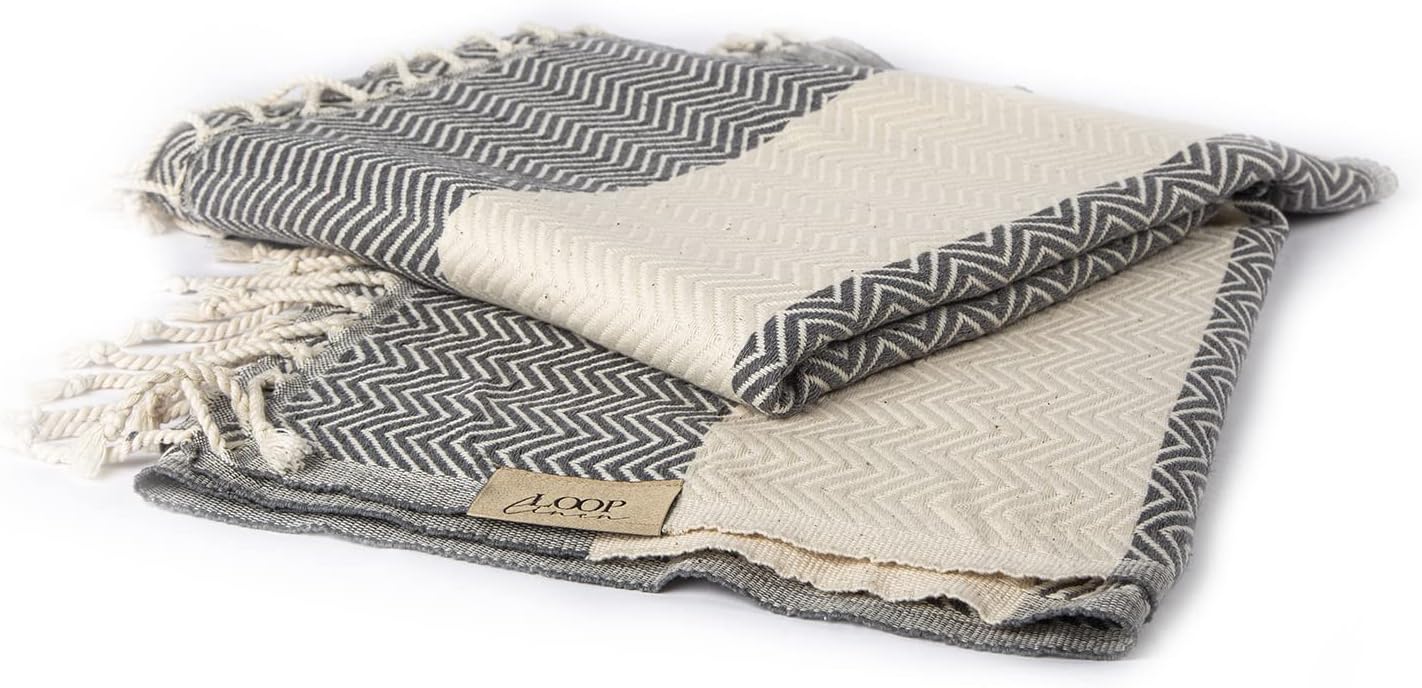 Loop Linen Cotton Beach Towel - Super Gift Multi-Purpose Large Size