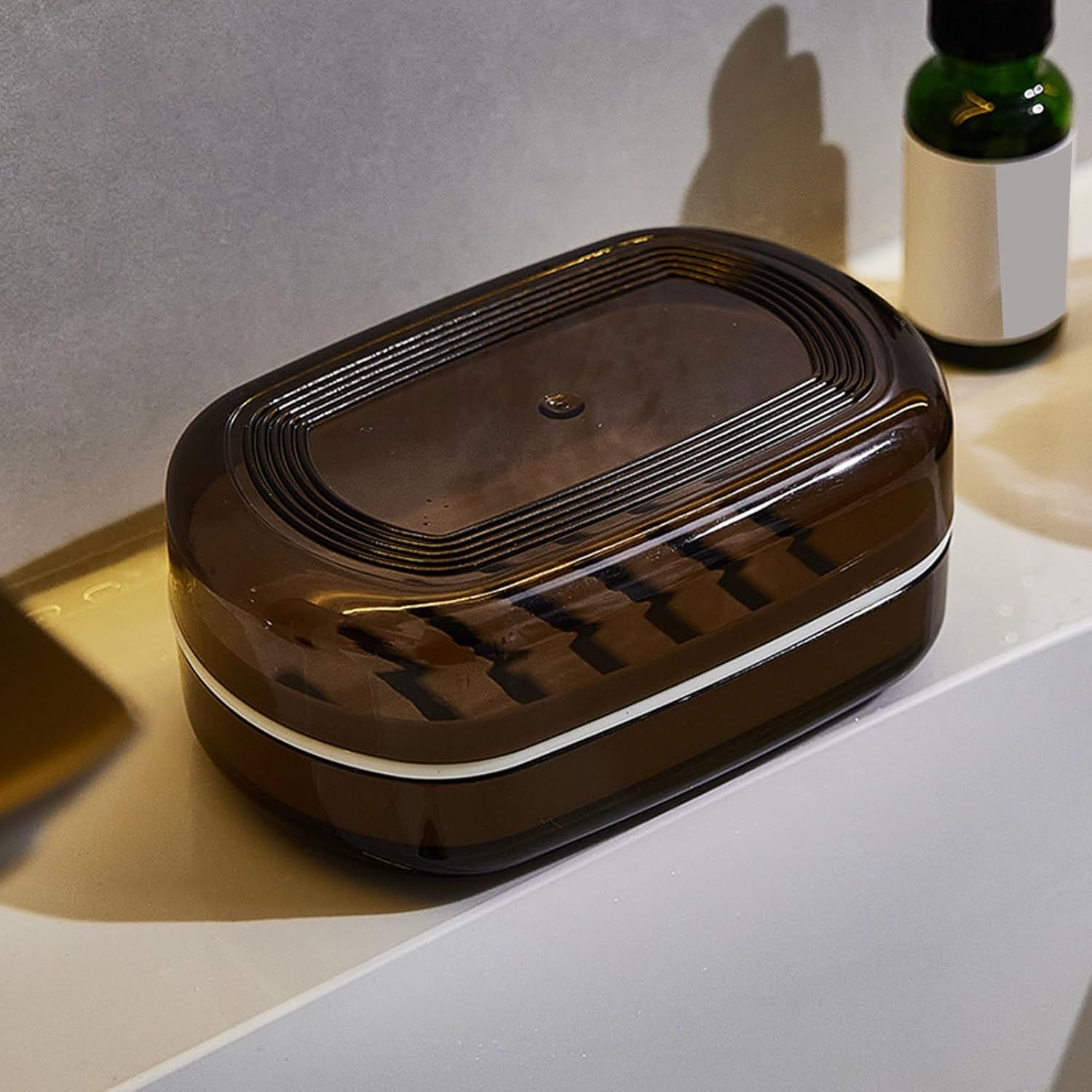 leasote Portable Soap Organizer with Drainage and Lid