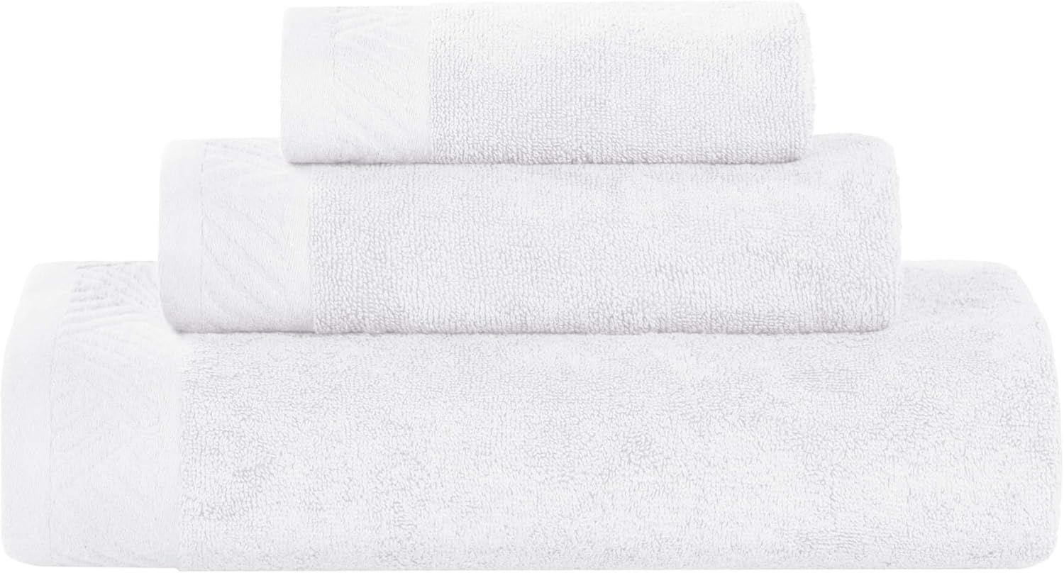 Superior Basketweave Egyptian Cotton 3-Piece Towel Set