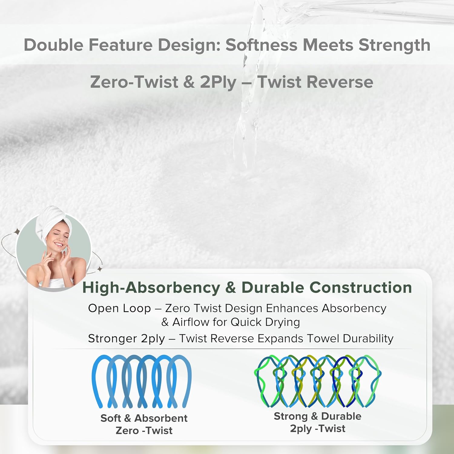 Comfort Spaces Extra Large 4-Piece Bath Towel Set 30x60
