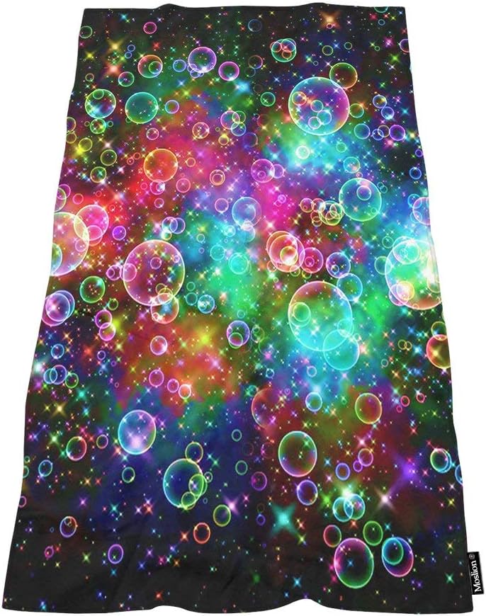 Moslion Colorful Bubbles Bath Towel 64x32 Inches