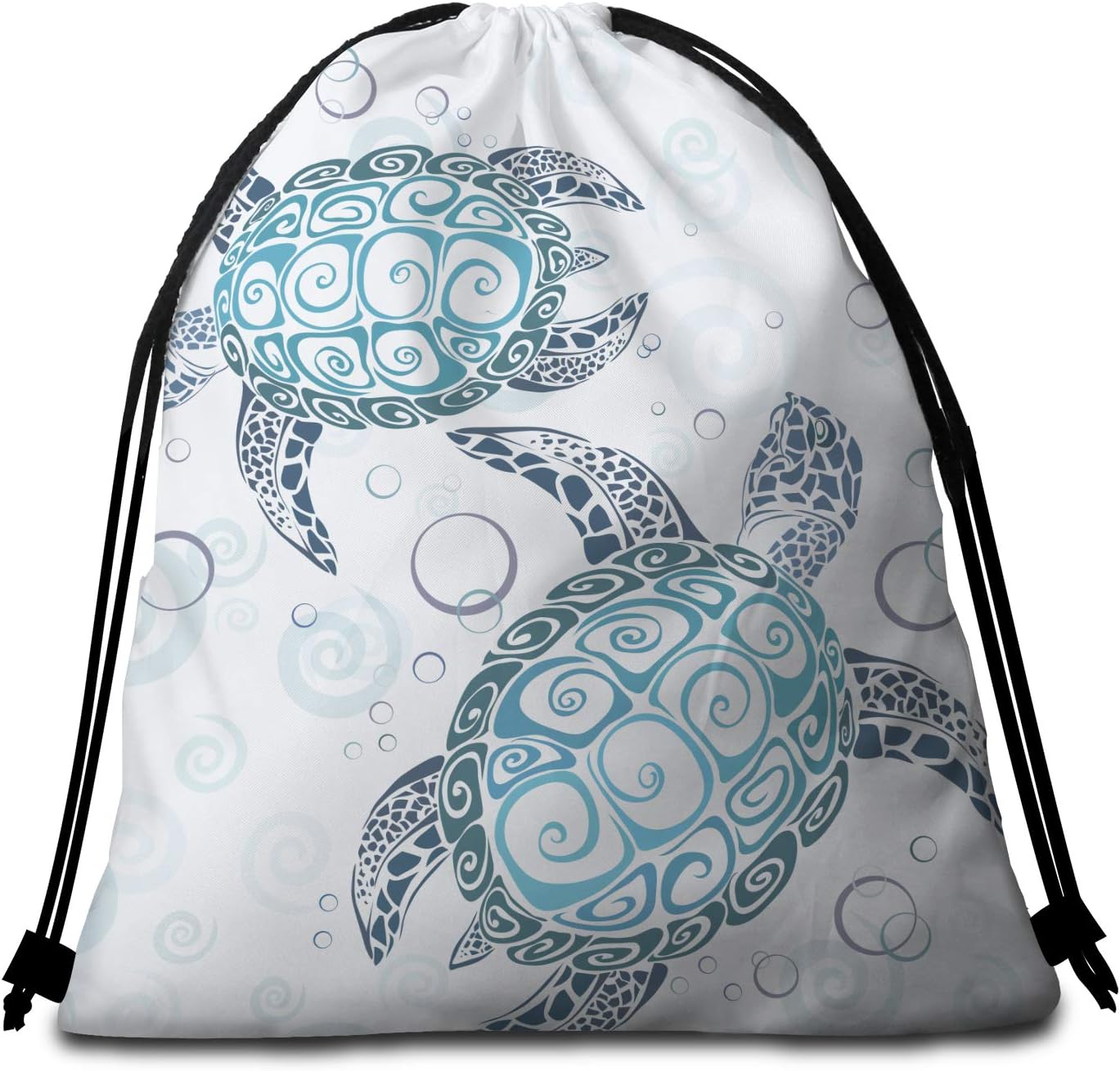 Sleepwish Sea Turtle Beach Towel Bag Royal Aqua Blue
