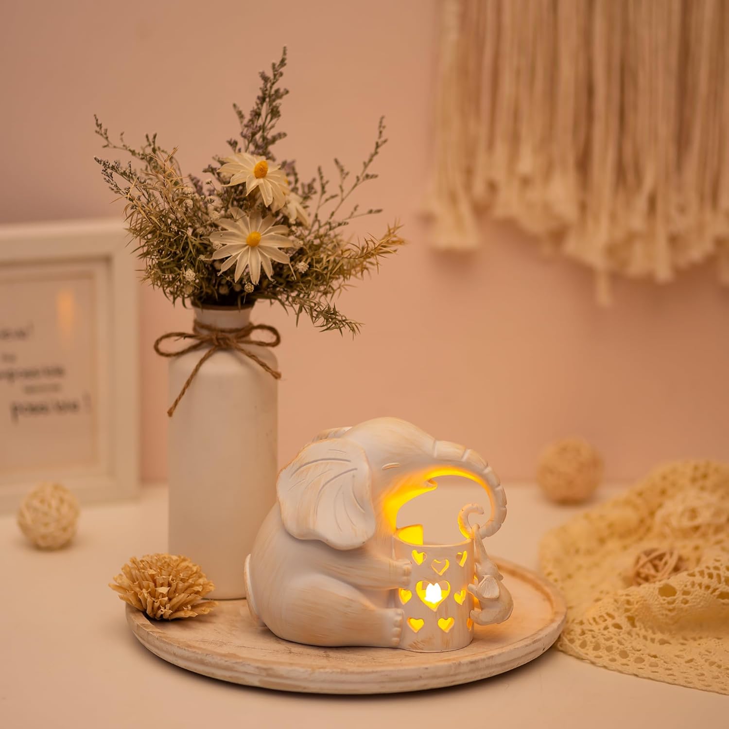 Romadedi Elephant Candle Holder for Mom