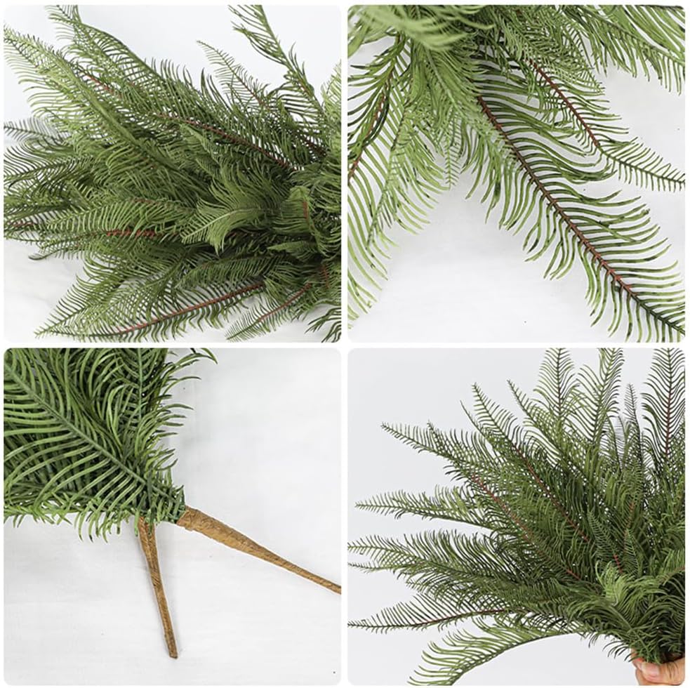 Shirfloral 2Pcs Artificial Boston Fern Leaves Plants