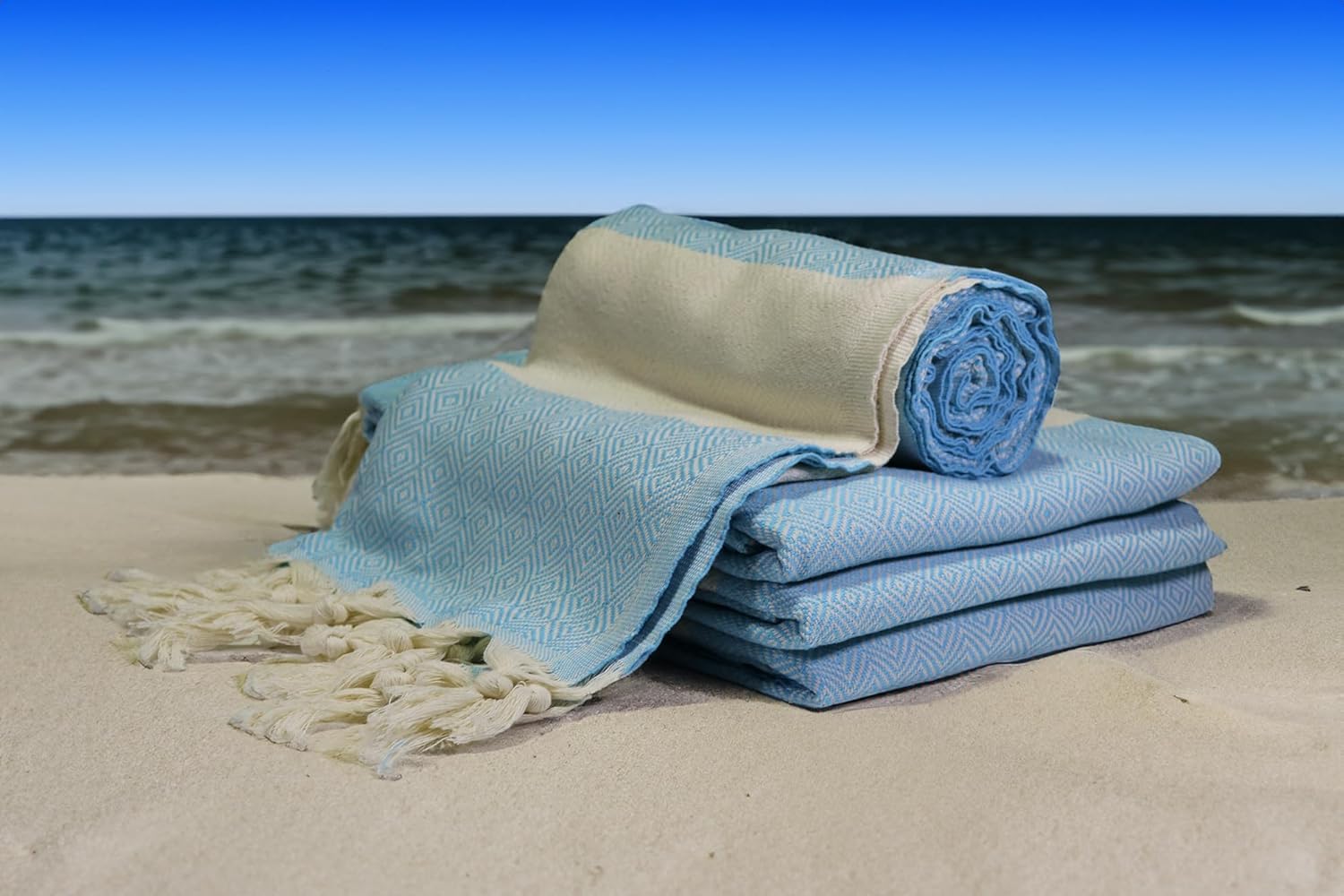 40x70 Personalized Beach Towel in Turquoise