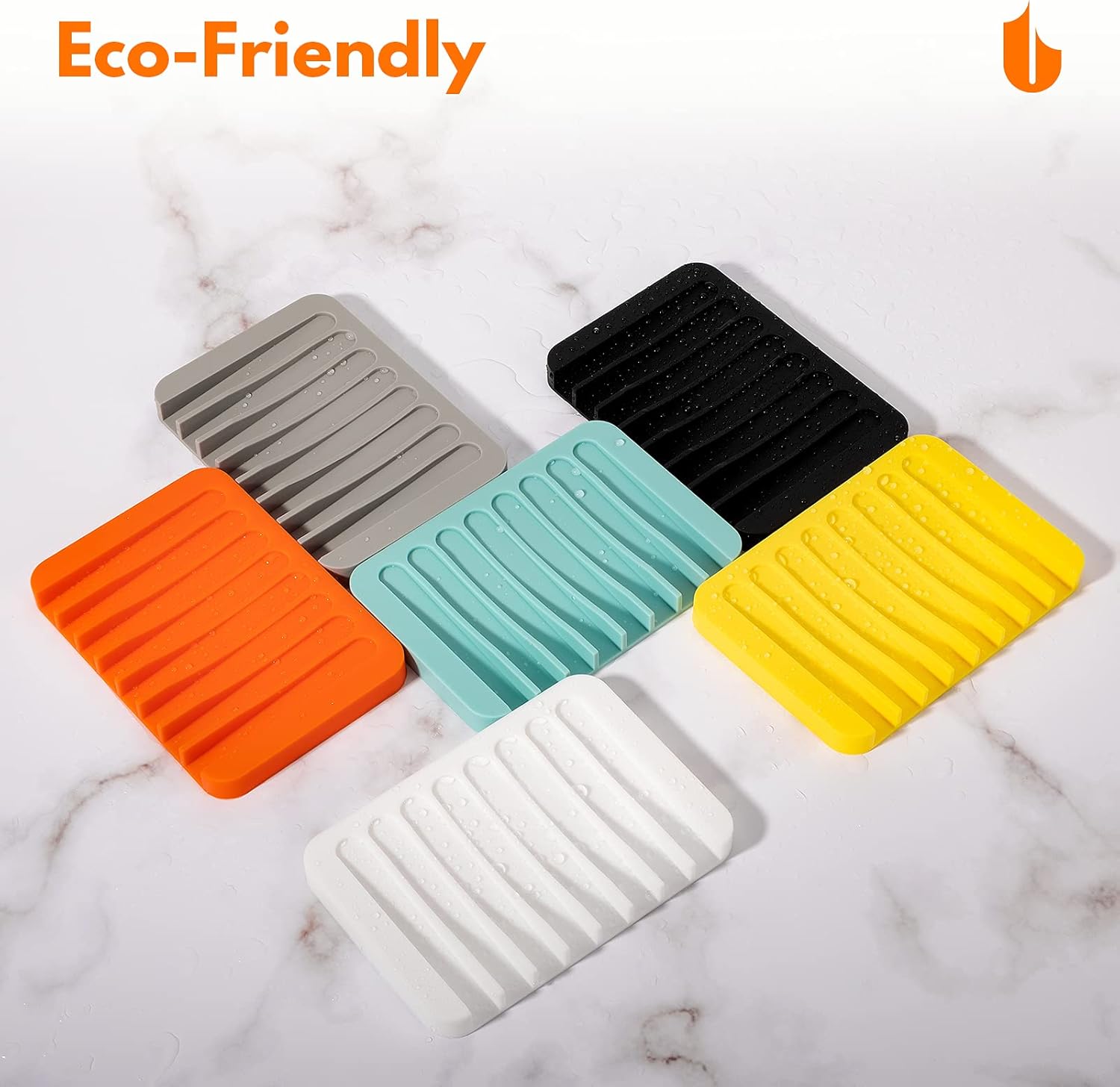 Urbanstrive Flexible Silicone Soap Holder for Bathroom Kitchen