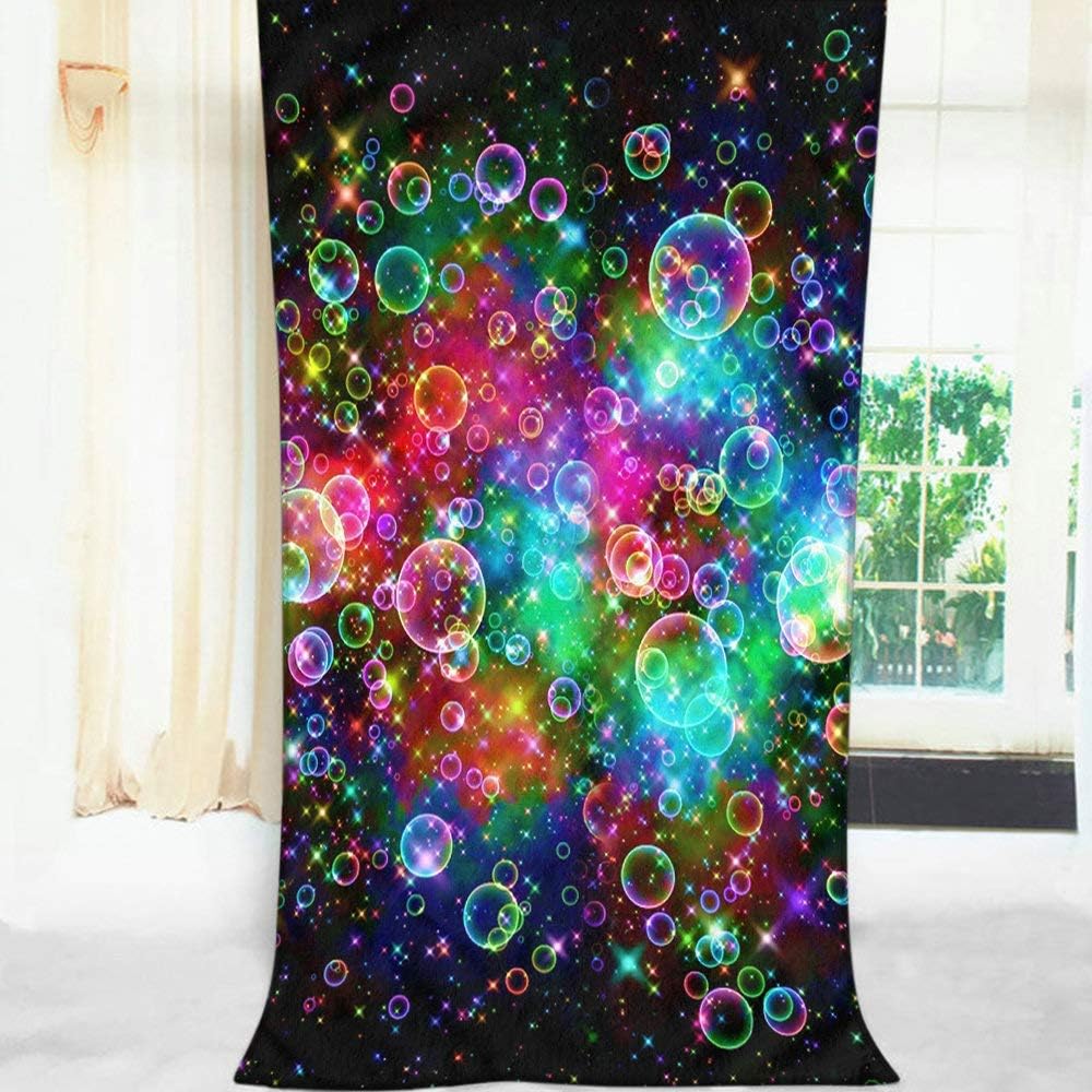 Moslion Colorful Bubbles Bath Towel 64x32 Inches