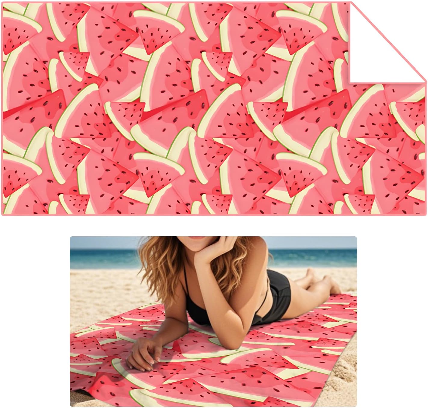 PAMFOIEL 59 x 29 Inch Microfiber Beach Towel for Kids