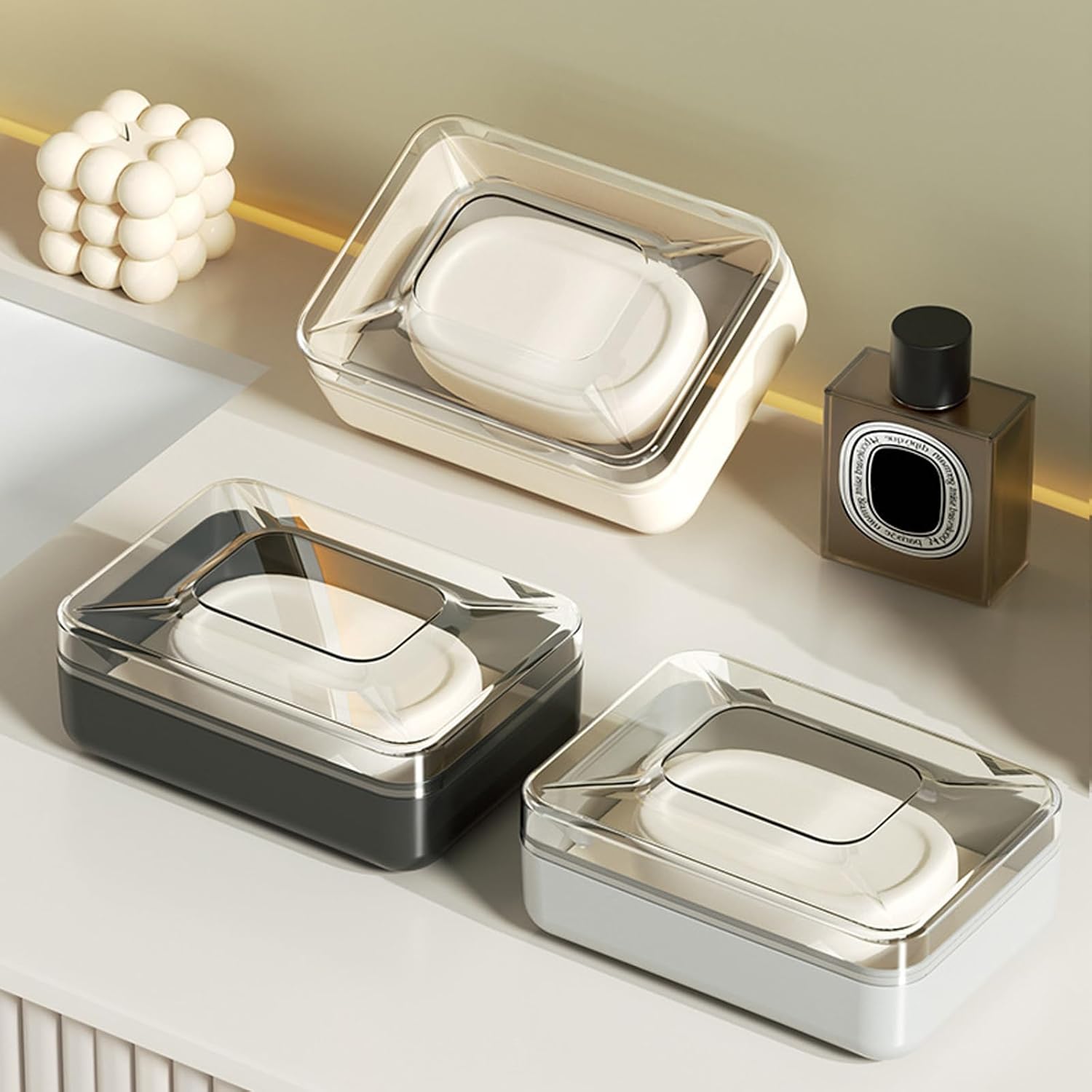 TNNOKL Creative PET Soap Holder for Bathroom and Travel