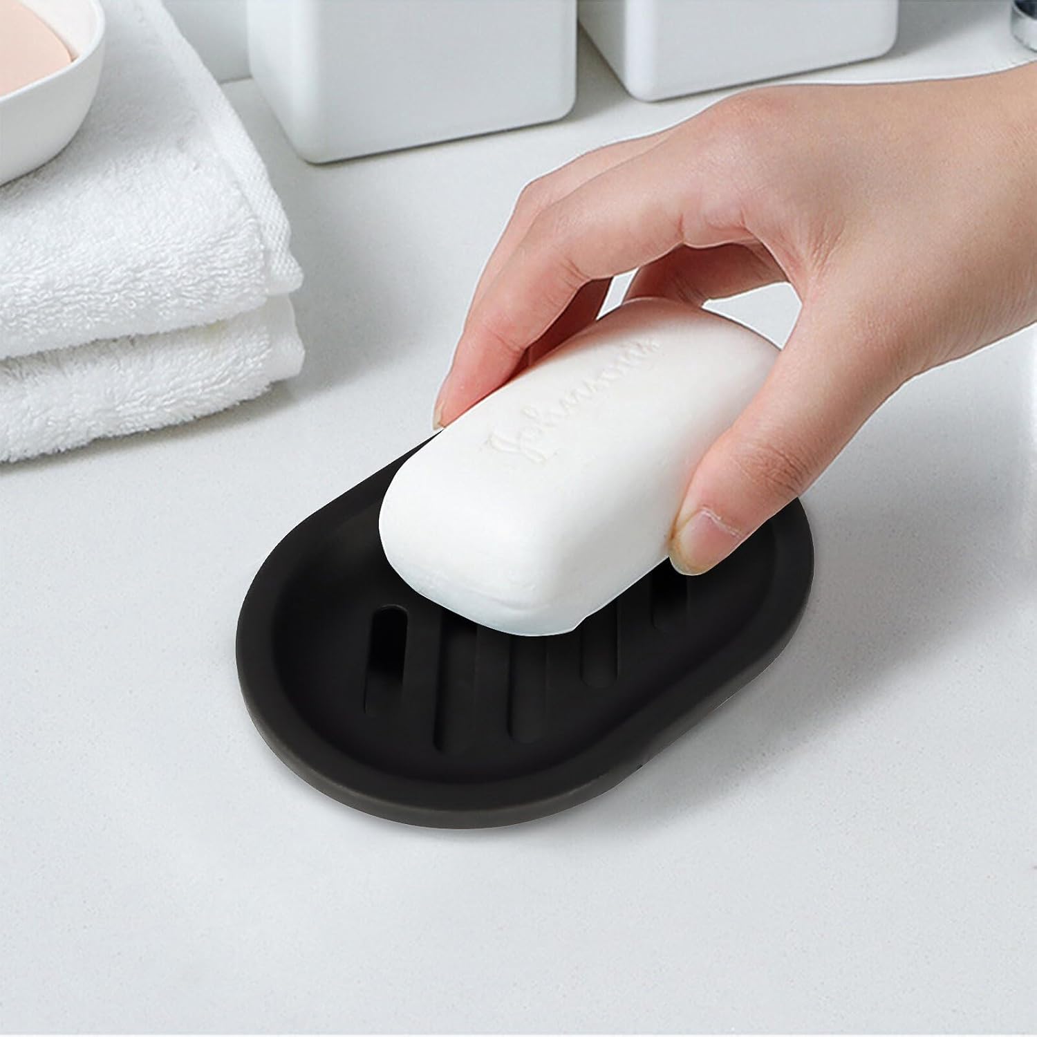 Topsky 4pcs Soap Dish with Drip Tray and Drain