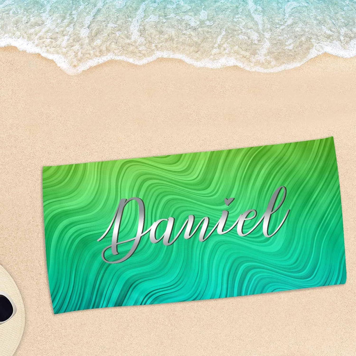 Artsadd Personalized Beach Towel with Name Custom Design