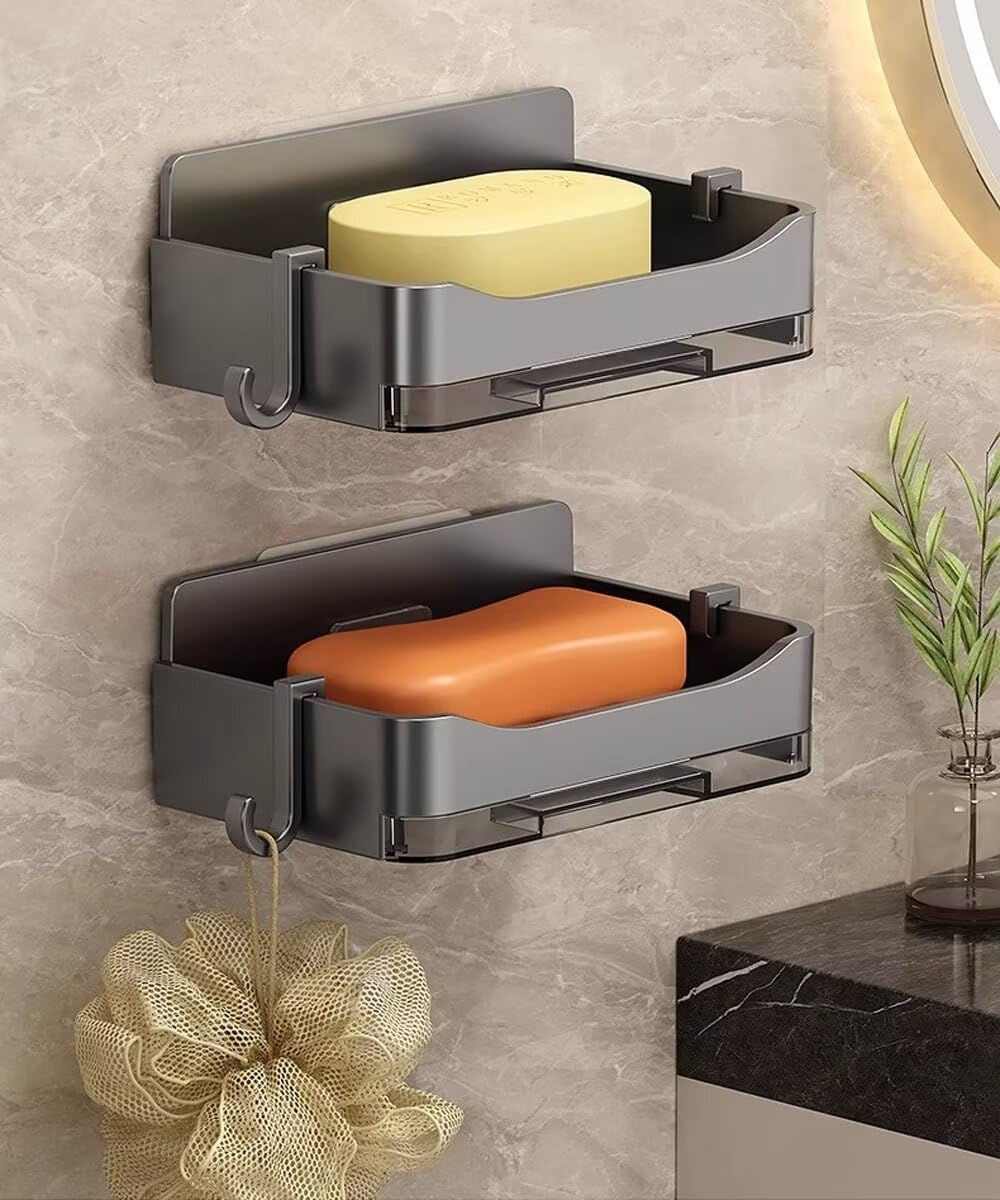 FABEILAI Suction Soap Dish Holder for Shower Bathroom Kitchen